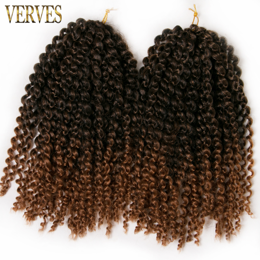 VERVES Crochet Braid Hair 60 ׷// ռ 12 inch Curly Braid Ombre Braiding Hair Extentions θ, е, 